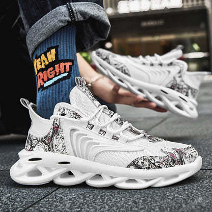 Mesh Casual Breathable Sports Running Graffiti Shoes