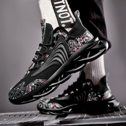 Mesh Casual Breathable Sports Running Graffiti Shoes