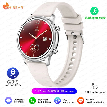 2024 New For Xiaomi 1.27 inch Women Smart Watch Heart Rate Health Custom Dial Ladies Fashion Bracelet Bluetooth Call SmartWatch