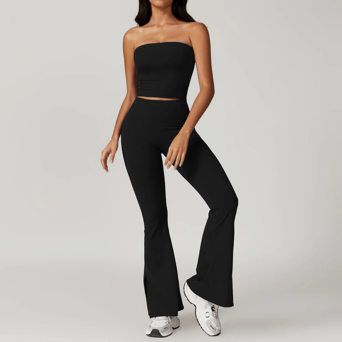 2PCS Yoga Set Gym Clothes Sportswear Yoga Suit For Women Fitness Set Tracksuits Sports Bra High Waist Leggings Gym Bell-bottoms