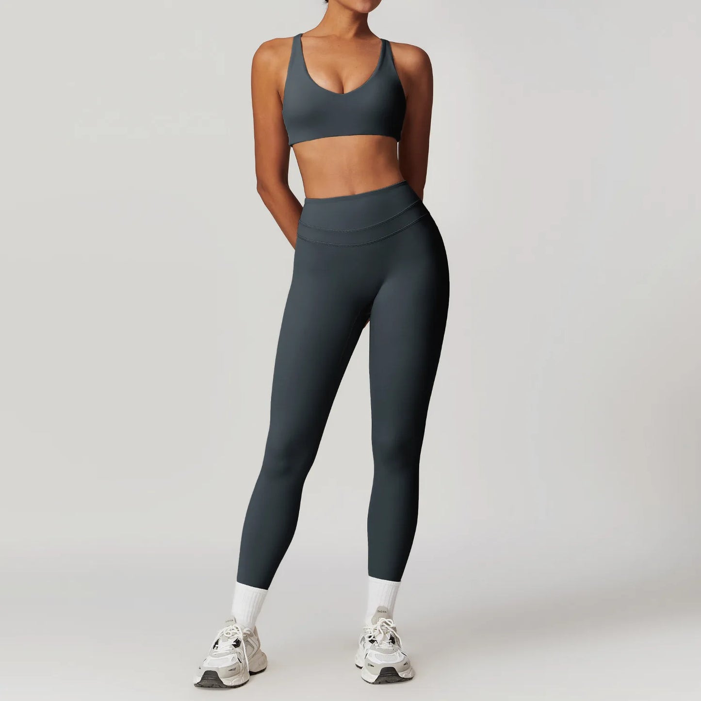 Breathable Yoga Suit Sharpened Tight Back Stretch High Waist Comfortable Fitness Clothing Running Pilates Fitness Exercise Suit