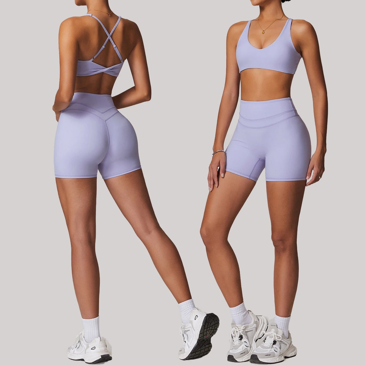 Breathable Yoga Suit Sharpened Tight Back Stretch High Waist Comfortable Fitness Clothing Running Pilates Fitness Exercise Suit