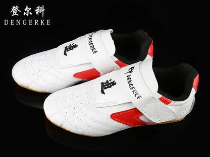 Leather Breathable Taekwondo Martial Arts Karate Training Shoes Unisex Artificial Leather Chinese Kung Fu Walking Canvas Shoes