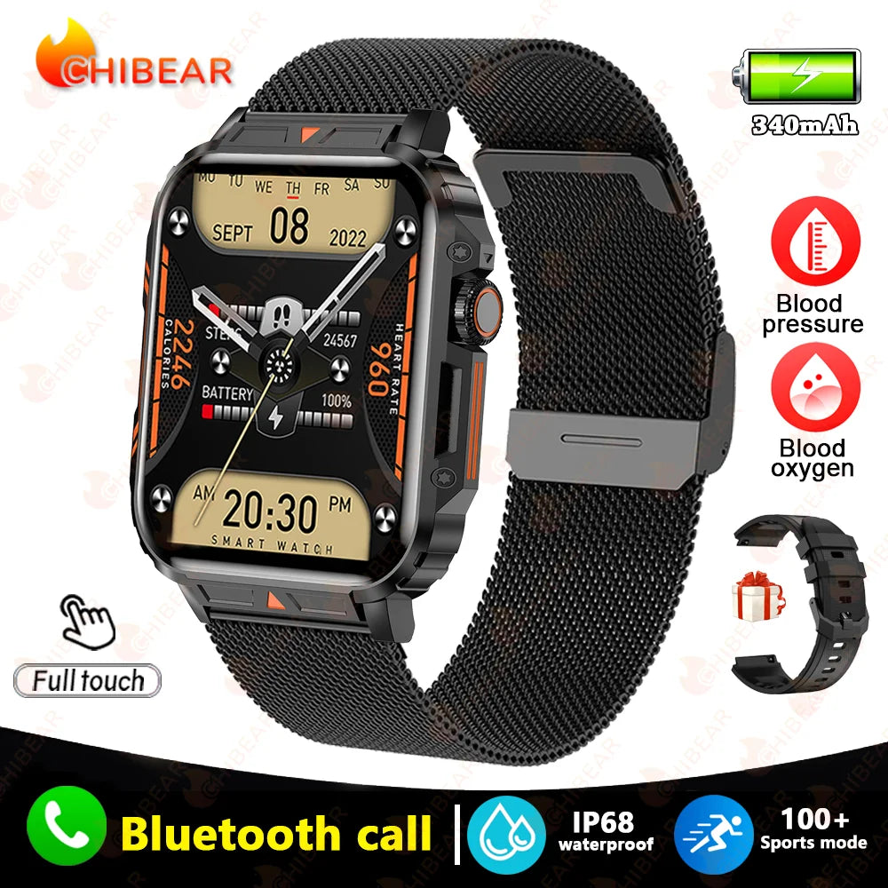 1.95 GPS Outdoor Military Smart Watch Men Bluetooth Call Smartwatch For Xiaomi Android IOS IP68 Waterproof Ftiness Watches Man