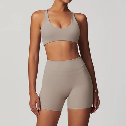 Breathable Yoga Suit Sharpened Tight Back Stretch High Waist Comfortable Fitness Clothing Running Pilates Fitness Exercise Suit