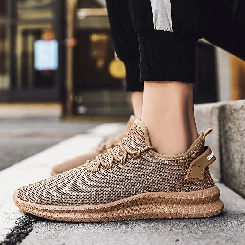 New Fashion Sneakers Lightweight Men Casual Shoes Breathable Male Footwear Lace Up Walking Shoe Sport Running Sneaker Plus Size