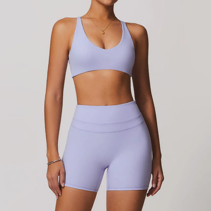 Breathable Yoga Suit Sharpened Tight Back Stretch High Waist Comfortable Fitness Clothing Running Pilates Fitness Exercise Suit