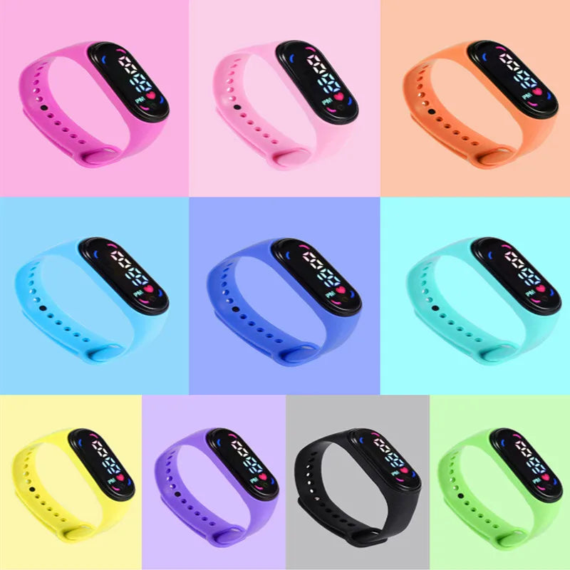 Children'S Waterproof Sports Smart LED Watch Outdoor Silicone Bracelet Touch Electronic Watch Kids Bracelet Digital Watches