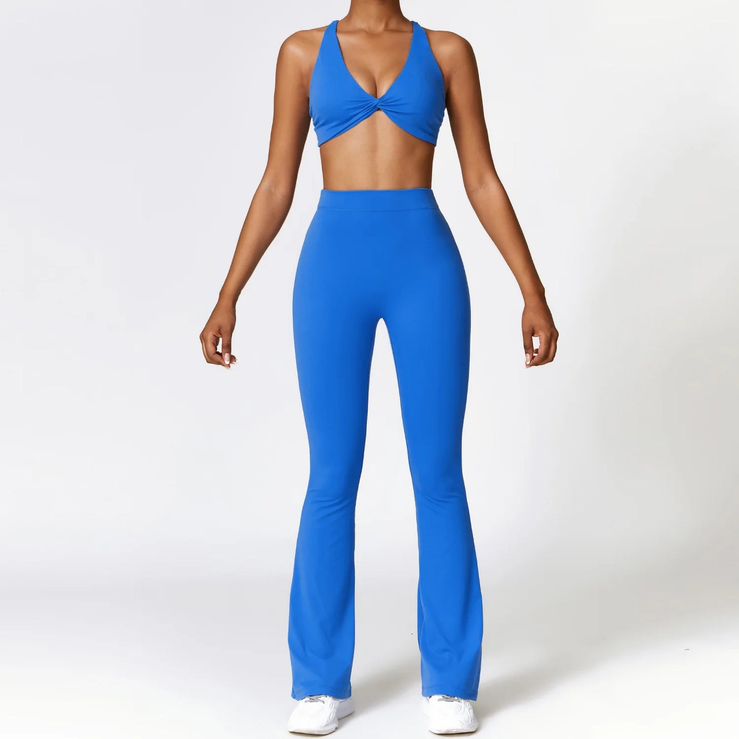 2 Pieces Seamless Yoga Set Gym Clothes Yoga Suits Women bell bottoms Fitness Crop Tops Tracksuits Sports Bra Sexy Gym Sportswear
