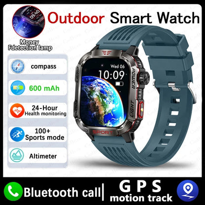 2024 New For Xiaomi Military Outdoor Smart Watch Men's 600 mAh Battery Waterproof Fitness Blood Oxygen Bluetooth Call Smartwatch
