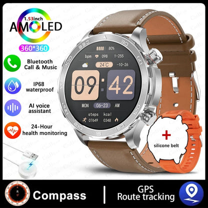 For Huawei GT Watch NFC Bluetooth Call Smart Watch Men AMOLED HD Screen Heart Rate Monitor IP68 Waterproof GPS Sport Smartwatch