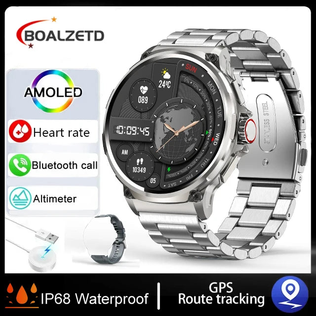 2024 New 1.85 Inch HD Bluetooth Call Smart Watch Men Sports Fitness Tracker Heart Monitor 710mAh Smartwatch For XIAOMI Android