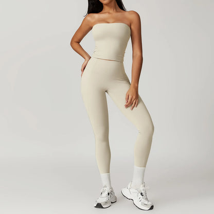 2PCS Yoga Set Gym Clothes Sportswear Yoga Suit For Women Fitness Set Tracksuits Sports Bra High Waist Leggings Gym Bell-bottoms
