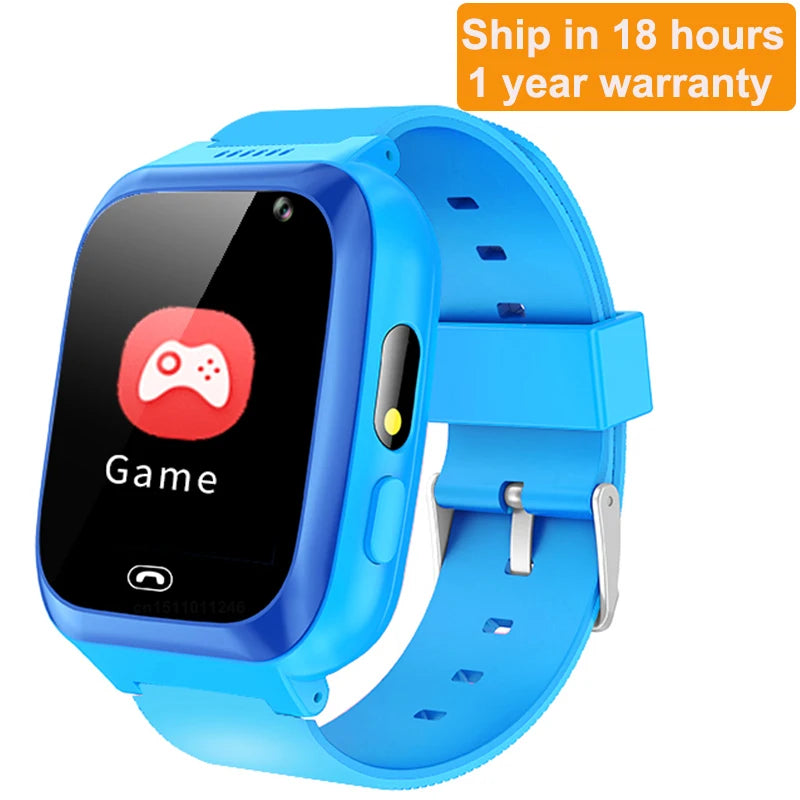 Game Smart Watch Kids Phone Call Music Play Flashlight 6 Games With SD Card Smartwatch Clock For Boys Girls Gifts
