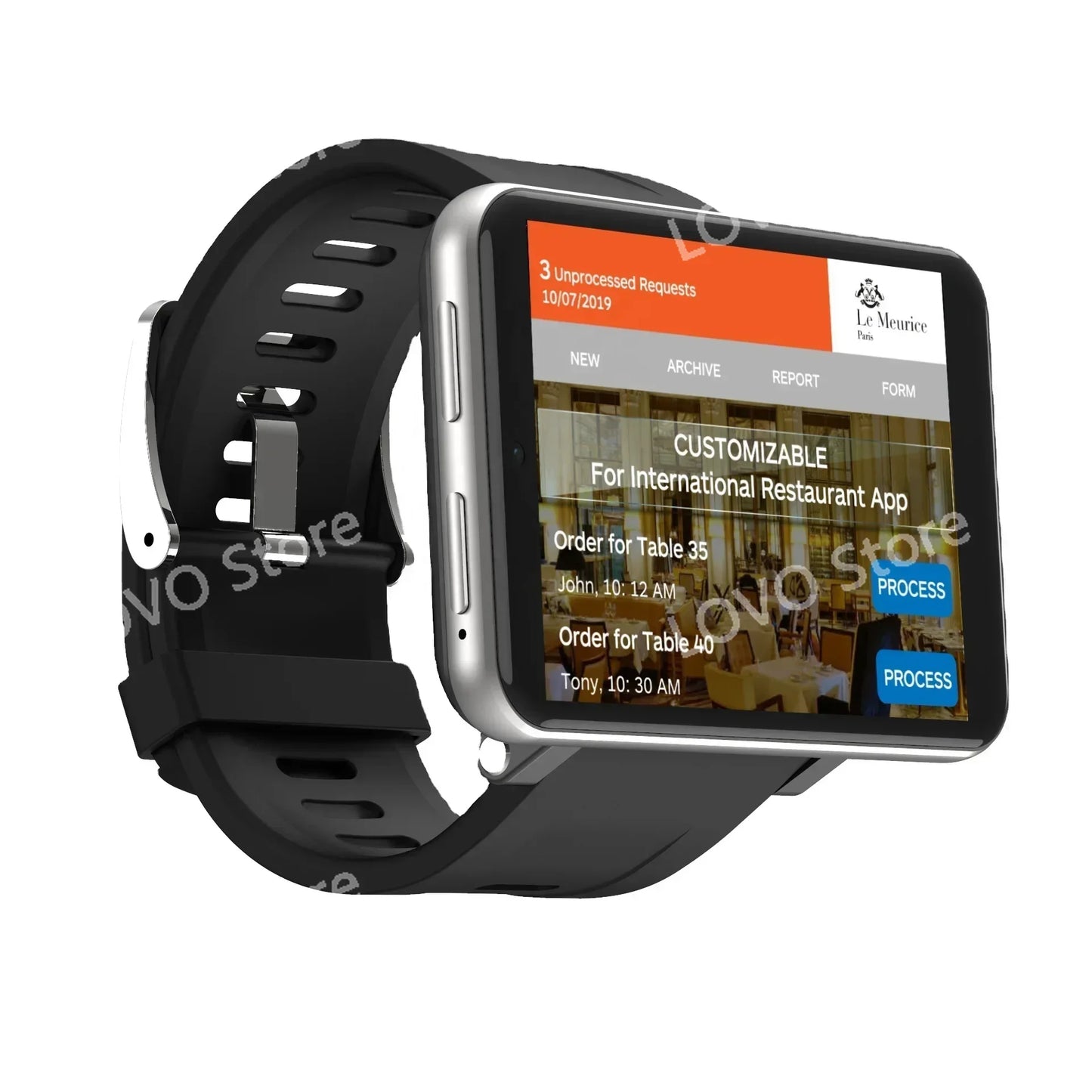 2700mah big battery LEMFO LEMT 2.86inch Android 7.1 3GB 32GB SIM Card GPS WiFi 4G smart watch
