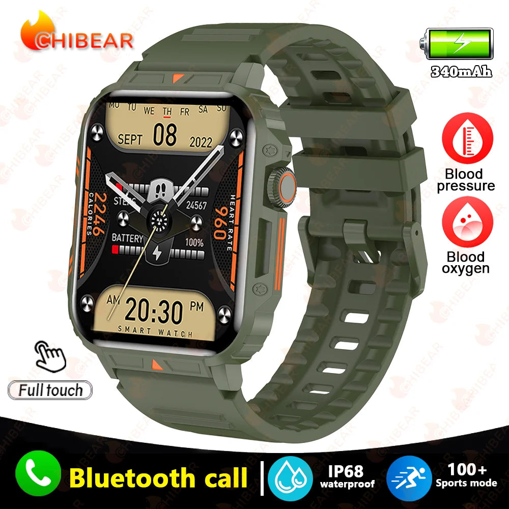 1.95 GPS Outdoor Military Smart Watch Men Bluetooth Call Smartwatch For Xiaomi Android IOS IP68 Waterproof Ftiness Watches Man