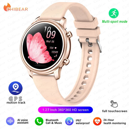 2024 New For Xiaomi 1.27 inch Women Smart Watch Heart Rate Health Custom Dial Ladies Fashion Bracelet Bluetooth Call SmartWatch
