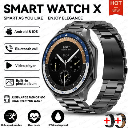 2024 New OPPO Watch X Smart Watch Men 466*466 HD Display TWS Headset Video Music Player 4GB Large Memory Watch Sports Smartwatch