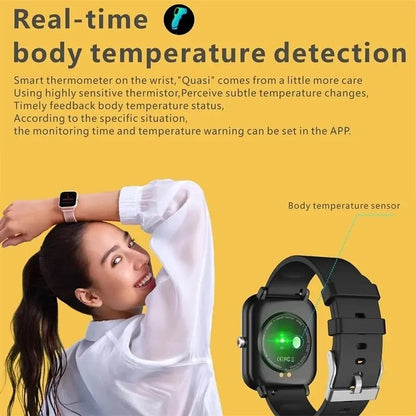 LIGE 2024 New Smart Watch Ladies Full Touch Screen Sports Fitness Watch IP67 Waterproof Bluetooth For Android IOS Smartwatch Men