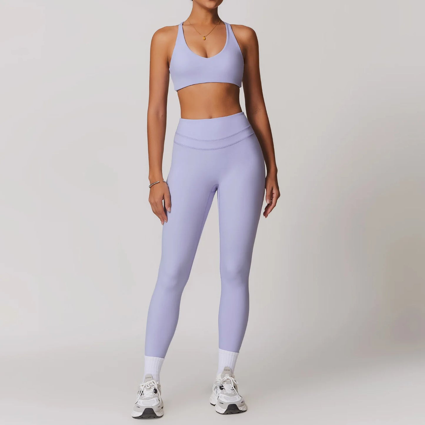 Breathable Yoga Suit Sharpened Tight Back Stretch High Waist Comfortable Fitness Clothing Running Pilates Fitness Exercise Suit