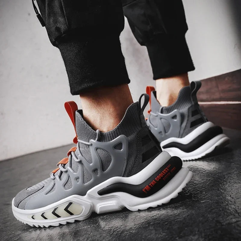 Fashion Men Sneakers Mesh Breathable Running Shoes for Men designer Soft Sole Walking Shoe Lace-up Sport Shoes Men tenis hombres