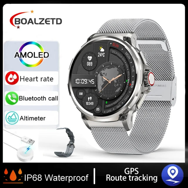 2024 New 1.85 Inch HD Bluetooth Call Smart Watch Men Sports Fitness Tracker Heart Monitor 710mAh Smartwatch For XIAOMI Android