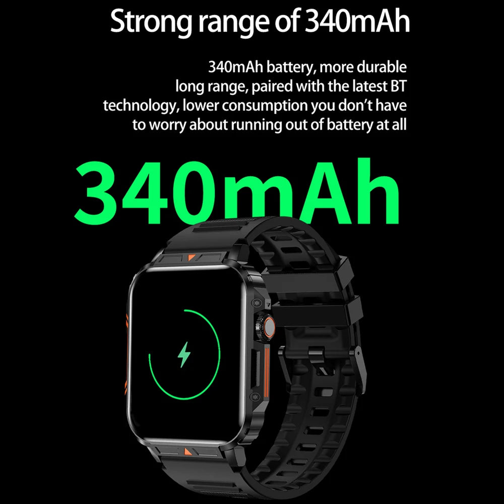 1.95 GPS Outdoor Military Smart Watch Men Bluetooth Call Smartwatch For Xiaomi Android IOS IP68 Waterproof Ftiness Watches Man