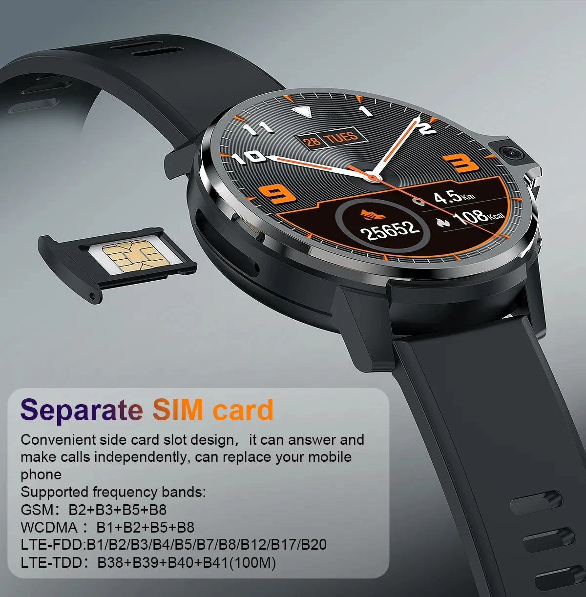 High-Tech LEMFO LEMP smart watch for Men women GPS WIFI 4G 64G 1.6 inch 400*400 HD Dual Cameras Android SIM 9 sports Smartwatch