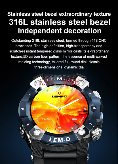 Smart Watches Luxury Wholesale Sports Fitness Lemfo Reloj Smart Watch With BT Earphone Health Monitoring