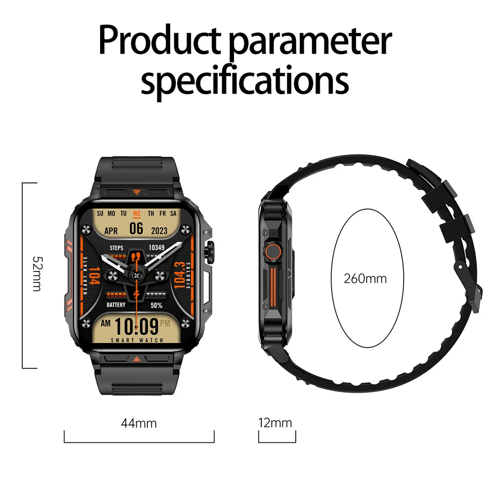 1.95 GPS Outdoor Military Smart Watch Men Bluetooth Call Smartwatch For Xiaomi Android IOS IP68 Waterproof Ftiness Watches Man