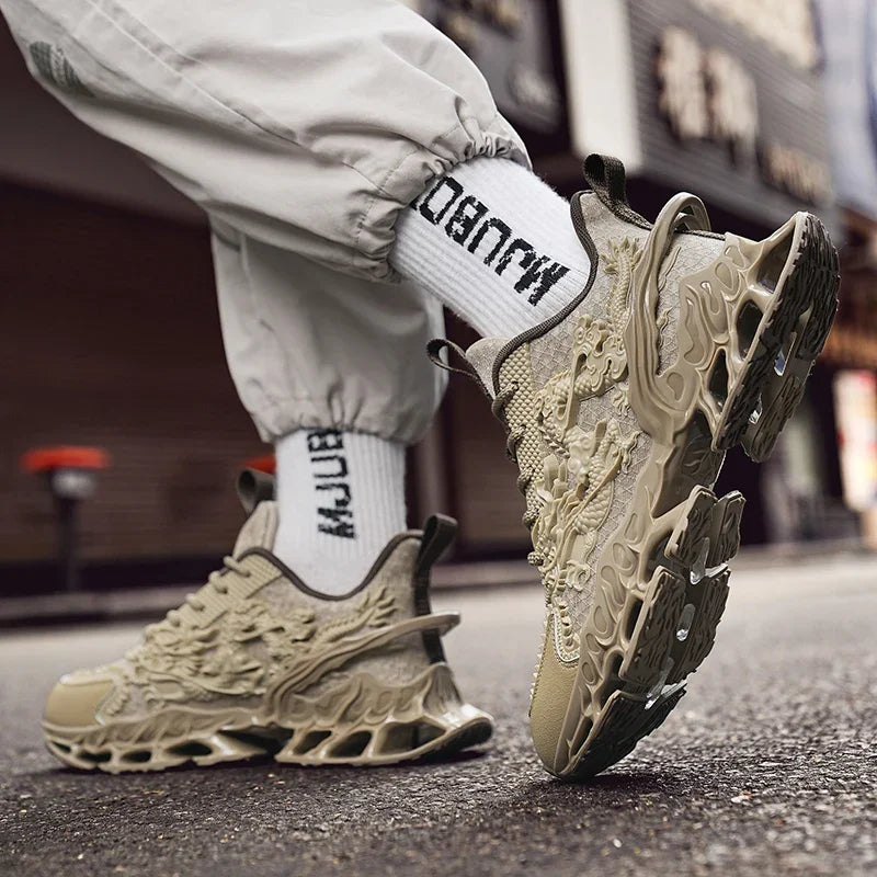 New Trendy Men's Sports Shoes Cushion Running Sneakers Outdoor Leisure Walking Jogging Trainers Soft Sole Breathable Footwear