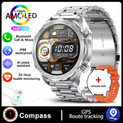 For Huawei GT Watch NFC Bluetooth Call Smart Watch Men AMOLED HD Screen Heart Rate Monitor IP68 Waterproof GPS Sport Smartwatch