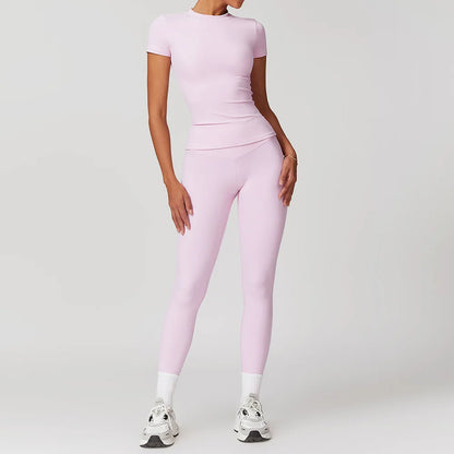 Yoga Gym Sets 2 piece Women Clothes Seamless Sports culottes Fitness Workout Sportswear Tennis Skirt Leggings Tank Shorts Suit