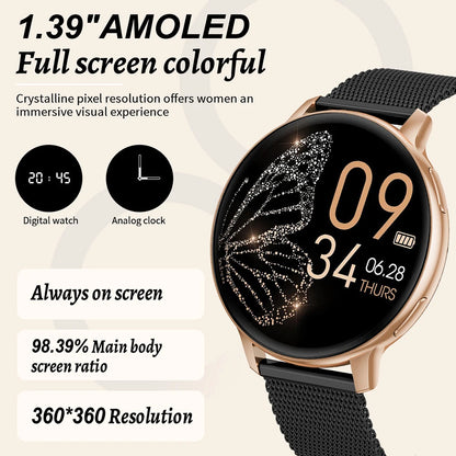 LIGE Bluetooth Call Smart Watch Women Custom Dial Steel Watches Men Sports Fitness Tracker Heart Rate Smartwatch For Android IOS