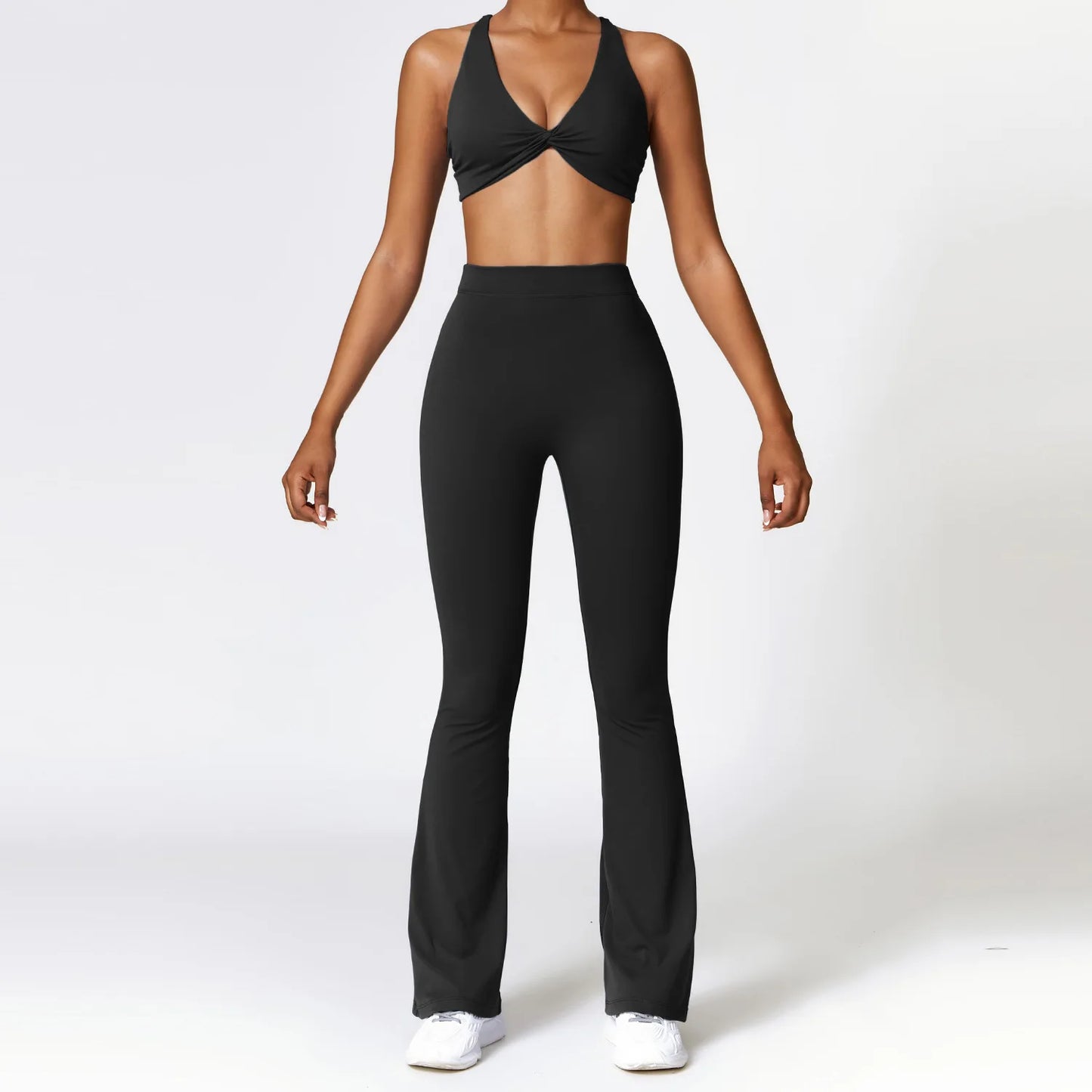 2 Pieces Seamless Yoga Set Gym Clothes Yoga Suits Women bell bottoms Fitness Crop Tops Tracksuits Sports Bra Sexy Gym Sportswear