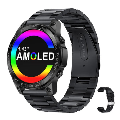 2023 New IP68 Swimming Waterproof Men Smart Watch Screen Always Show Time 400MAh Large Battery NFC Bluetooth Call Smartwatch Man
