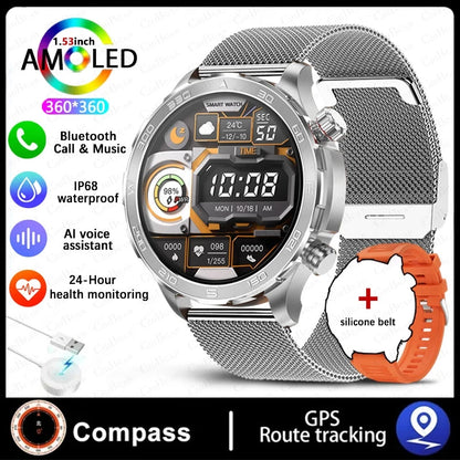 For Huawei GT Watch NFC Bluetooth Call Smart Watch Men AMOLED HD Screen Heart Rate Monitor IP68 Waterproof GPS Sport Smartwatch