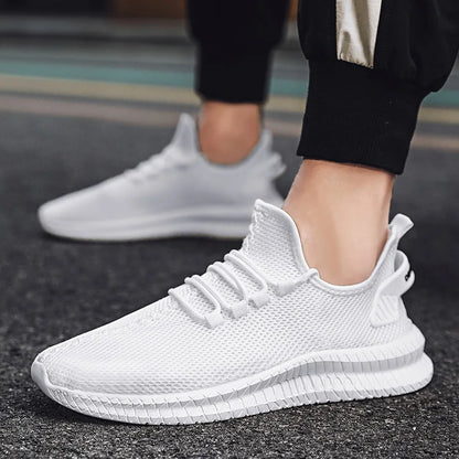 New Fashion Sneakers Lightweight Men Casual Shoes Breathable Male Footwear Lace Up Walking Shoe Sport Running Sneaker Plus Size