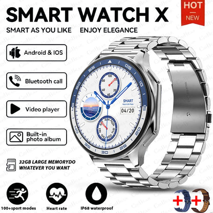 2024 New OPPO Watch X Smart Watch Men 466*466 HD Display TWS Headset Video Music Player 4GB Large Memory Watch Sports Smartwatch