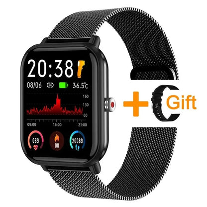 LIGE 2024 New Smart Watch Ladies Full Touch Screen Sports Fitness Watch IP67 Waterproof Bluetooth For Android IOS Smartwatch Men