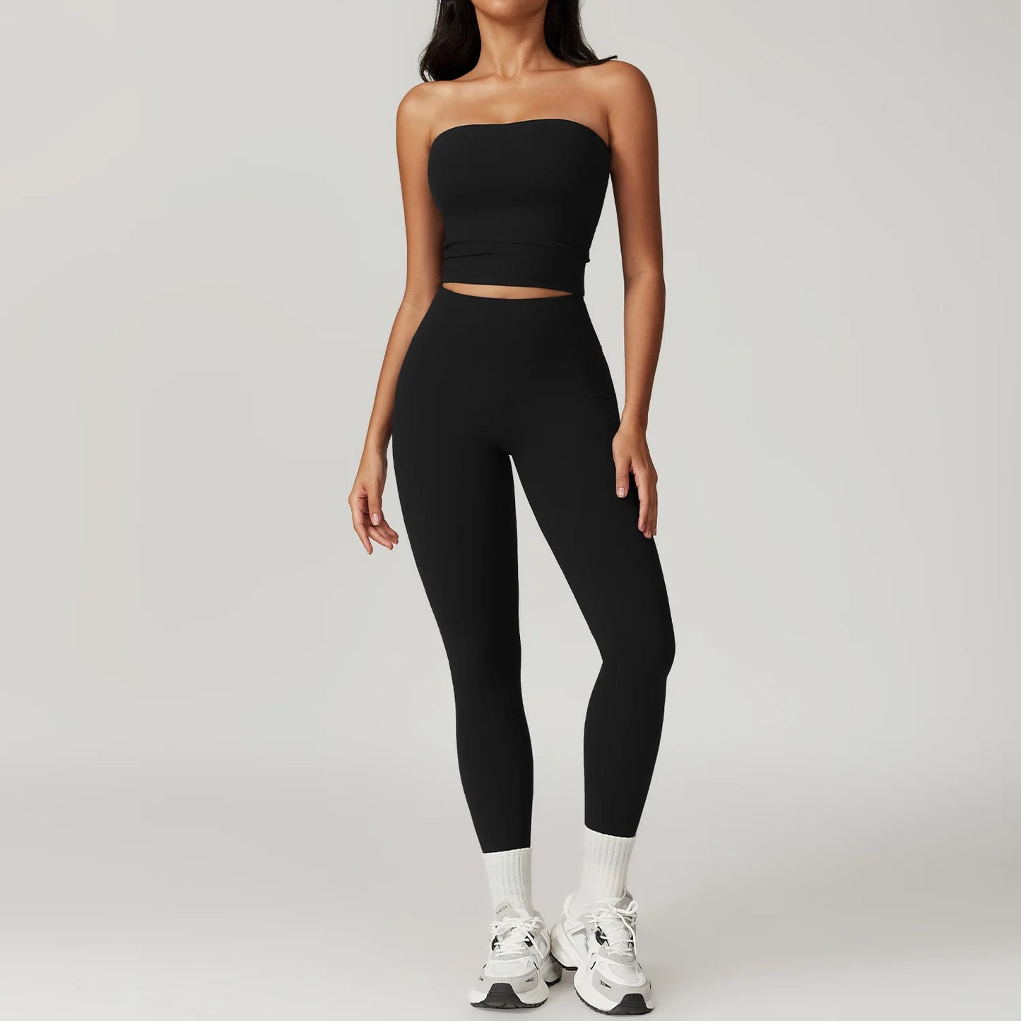 2PCS Yoga Set Gym Clothes Sportswear Yoga Suit For Women Fitness Set Tracksuits Sports Bra High Waist Leggings Gym Bell-bottoms