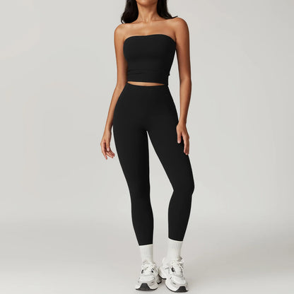 2PCS Yoga Set Gym Clothes Sportswear Yoga Suit For Women Fitness Set Tracksuits Sports Bra High Waist Leggings Gym Bell-bottoms