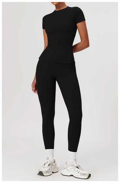 Yoga Gym Sets 2 piece Women Clothes Seamless Sports culottes Fitness Workout Sportswear Tennis Skirt Leggings Tank Shorts Suit