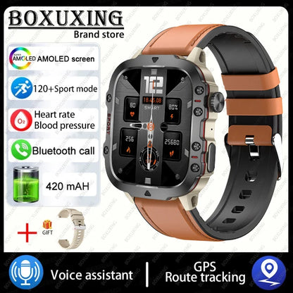 2024 New For Xiaomi Military Smart Watch Men IP68 5ATM Outdoor Sports Fitness Tracker Health Monitor 1.96" BT Call Smartwatch