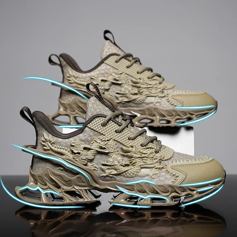 New Trendy Men's Sports Shoes Cushion Running Sneakers Outdoor Leisure Walking Jogging Trainers Soft Sole Breathable Footwear