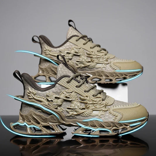 New Trendy Men's Sports Shoes Cushion Running Sneakers Outdoor Leisure Walking Jogging Trainers Soft Sole Breathable Footwear