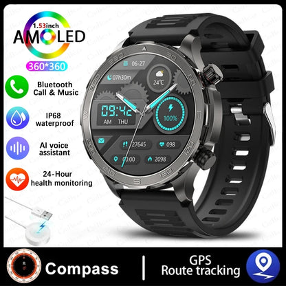 For Huawei GT Watch NFC Bluetooth Call Smart Watch Men AMOLED HD Screen Heart Rate Monitor IP68 Waterproof GPS Sport Smartwatch